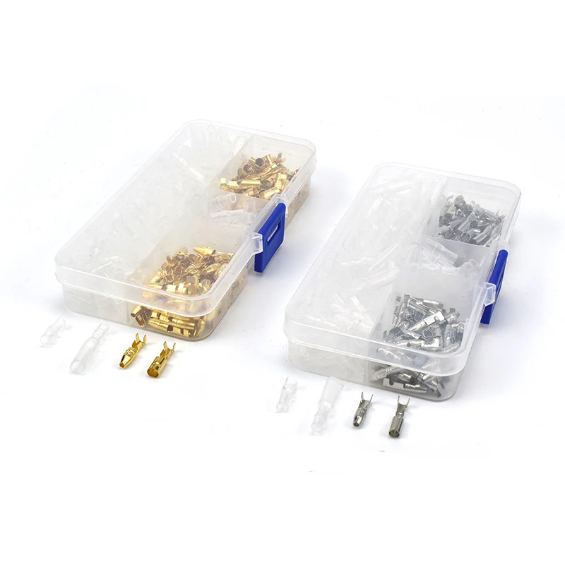 200pcs bullet head type male and female butt joint terminal automobile connector pair plug-in crimping
200pcs bullet head type male and female butt joint terminal automobile connector pair plug-in crimping
