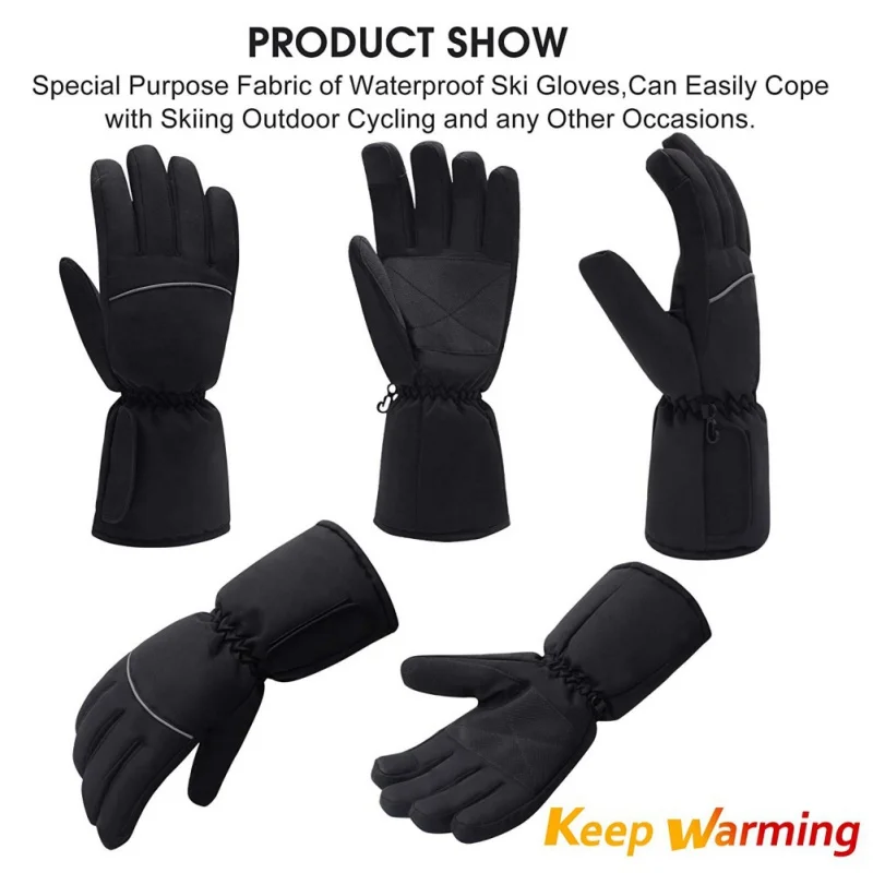 Winter Thermal Waterproof Gloves Electric Heated Gloves Battery Powered Ski Climbing Heating Gloves
Winter Thermal Waterproof Gloves Electric Heated Gloves Battery Powered Ski Climbing Heating Gloves