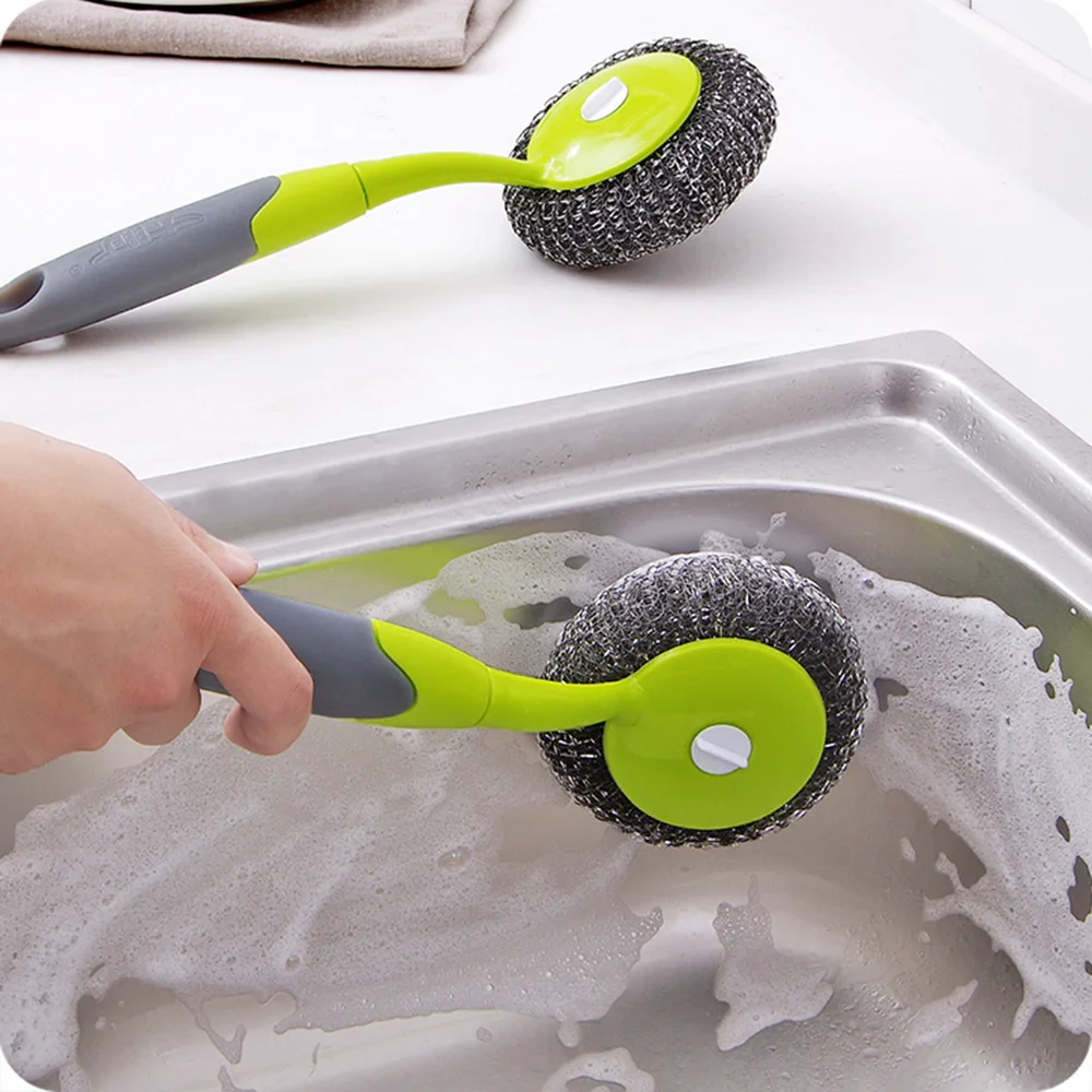 Long-handled Steel Wire Ball Washing Pot Brush Kitchen Non-shrinking Cleaning Brush Decontamination Dishwashing Brush Wire Brush
Long-handled Steel Wire Ball Washing Pot Brush Kitchen Non-shrinking Cleaning Brush Decontamination Dishwashing Brush Wire Brush