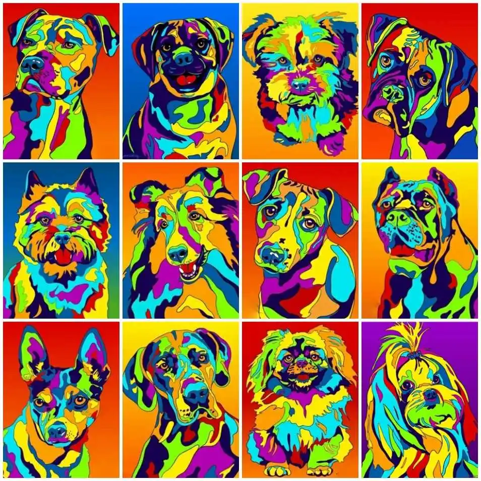 AZQSD Diamond Embroidery Dog 5D Needlework Diamond Painting Colorful Animal Mosaic Cross Stitch Christmas Gift Home Decor
AZQSD Diamond Embroidery Dog 5D Needlework Diamond Painting Colorful Animal Mosaic Cross Stitch Christmas Gift Home Decor