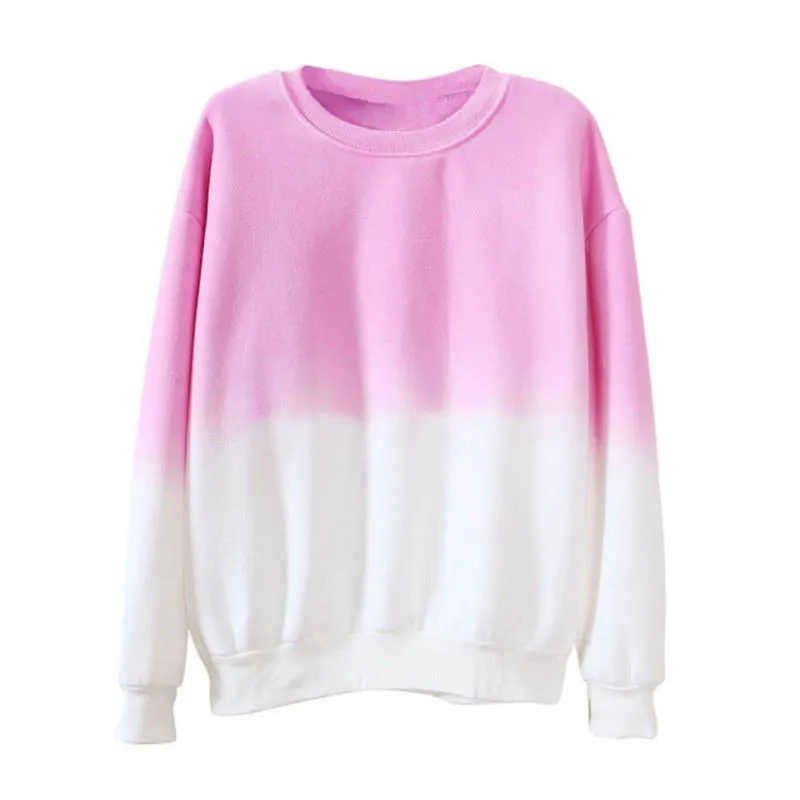 Ombre long sleeve round neck Drop Shoulder Hoodie autumn winter femme loose pullover fleece sweatshirt
Ombre long sleeve round neck Drop Shoulder Hoodie autumn winter femme loose pullover fleece sweatshirt