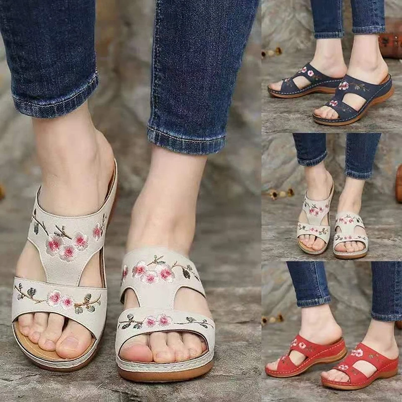 Women Summer Vintage Wedge Slippers Casual Sewing Women Shoes Female Ladies Platform Retro Slippers Plus Size
Women Summer Vintage Wedge Slippers Casual Sewing Women Shoes Female Ladies Platform Retro Slippers Plus Size