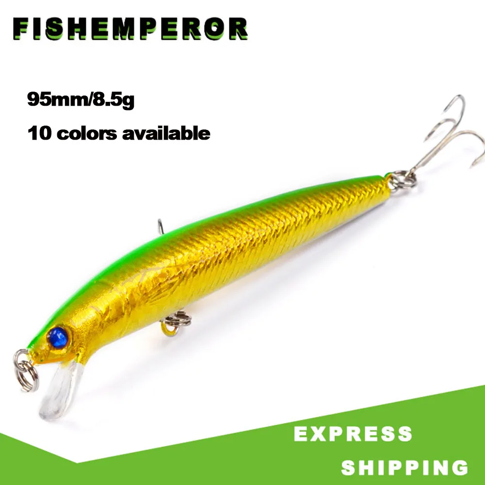 2020 New 1pcs Hard Lures Saltwater Freshwater Fishing Bait 95mm 8g Pike Bass Sinking Wobbler Minnow Lures 10 Colors With Hook
2020 New 1pcs Hard Lures Saltwater Freshwater Fishing Bait 95mm 8g Pike Bass Sinking Wobbler Minnow Lures 10 Colors With Hook