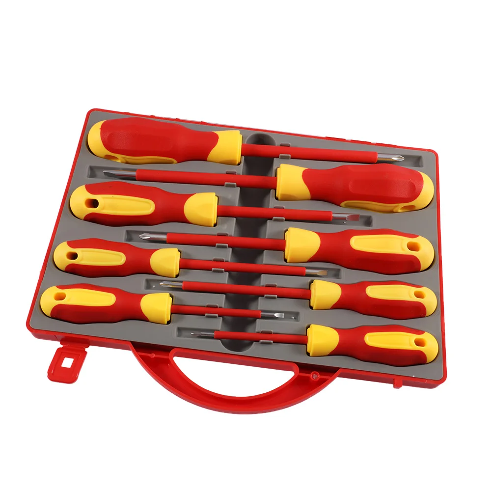 8Pcs Insulated Screwdriver Set Slotted Torx Magnetic Screwdriver Bits Double End Phillips Screw Bit Set For Electricians Tools
8Pcs Insulated Screwdriver Set Slotted Torx Magnetic Screwdriver Bits Double End Phillips Screw Bit Set For Electricians Tools