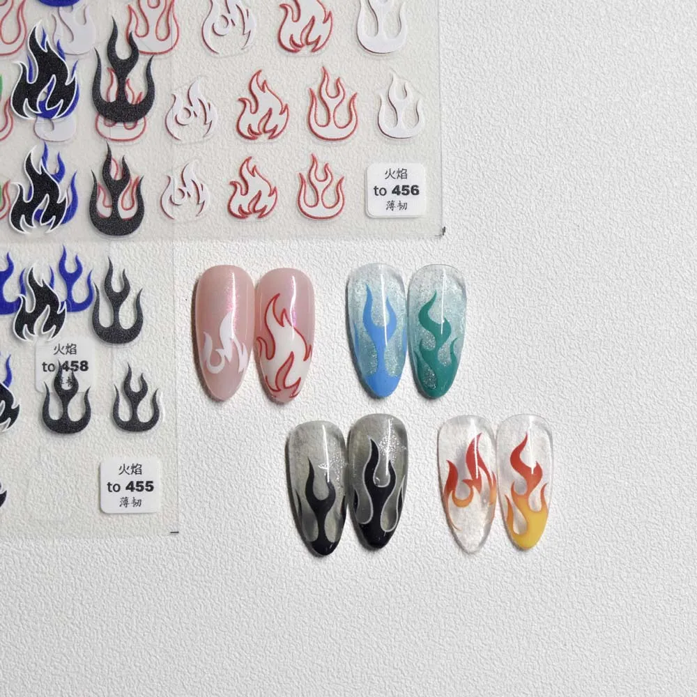 5D Nail Decal Sliders Embossed Flame pattern Design Sticker Manicure DIY Nail Art Decoration Accessories
5D Nail Decal Sliders Embossed Flame pattern Design Sticker Manicure DIY Nail Art Decoration Accessories