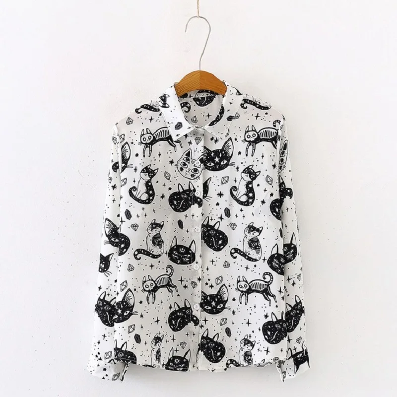 Animal Print Women Blouses Long Sleeve Chiffon Shirt Ladies Cartoon Top 2021 Fashion Slim Loose Button Up Shirt Elegant
Animal Print Women Blouses Long Sleeve Chiffon Shirt Ladies Cartoon Top 2021 Fashion Slim Loose Button Up Shirt Elegant