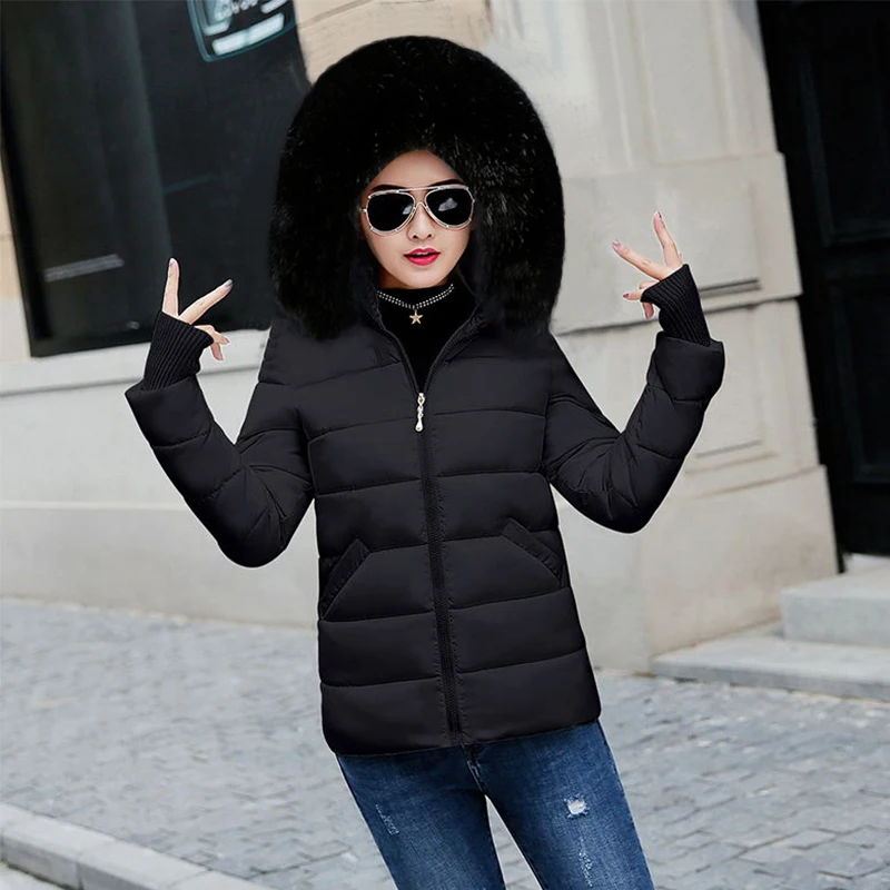 Plus Size S-3XL Women Winter Coat Fake Fur Collar Woman Parka short Outwear Warm Down Jacket Winter Jacket Female Coat New 2021
Plus Size S-3XL Women Winter Coat Fake Fur Collar Woman Parka short Outwear Warm Down Jacket Winter Jacket Female Coat New 2021