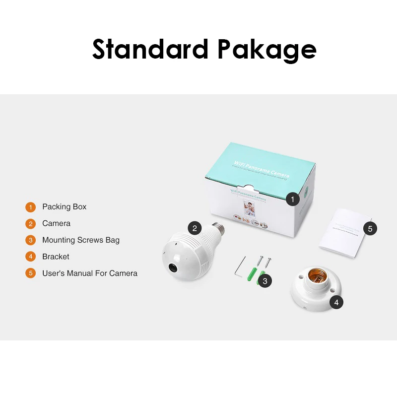 Wifi Panorama Camera indoor 360 Degree HD Security Lamp Panoramic Bulb Video Wireless ip Cam Surveillance Fisheye Camera
Wifi Panorama Camera indoor 360 Degree HD Security Lamp Panoramic Bulb Video Wireless ip Cam Surveillance Fisheye Camera