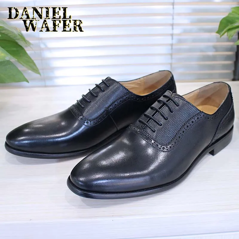 Classic Style Men's Oxford Brogue Mix Brand Shoes Genuine Leather Black Green Burgundy Lace up Formal Dress office Shoes Men
Classic Style Men's Oxford Brogue Mix Brand Shoes Genuine Leather Black Green Burgundy Lace up Formal Dress office Shoes Men