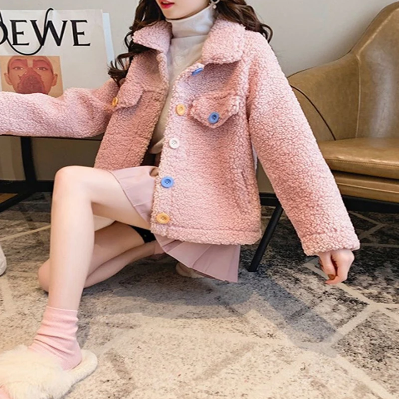 Fashion Imitation Cashmere Autumn Coat Women Thicken Winter Jacket Women 2020 Wool Coat Women Cardigan Sweet Woman Jacket
Fashion Imitation Cashmere Autumn Coat Women Thicken Winter Jacket Women 2020 Wool Coat Women Cardigan Sweet Woman Jacket