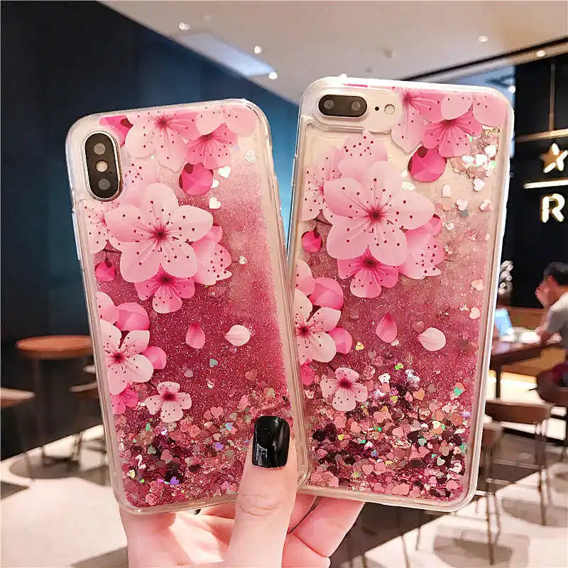 Чехол для телефона с жидким динамическим сыпучим песком и блестками iphone 5 5S SE 6S 6 7 8