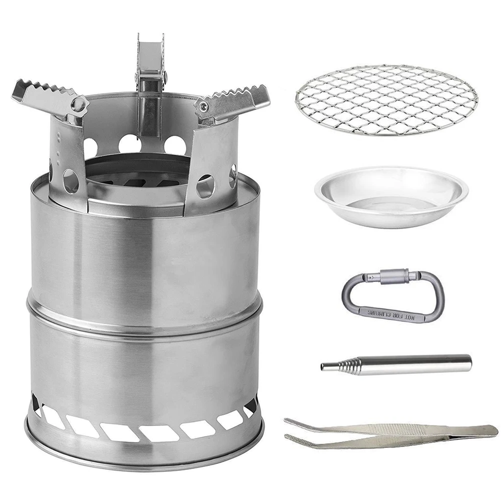 Folding Wood Stove Outdoor Stove Lightweight Portable Stainless Steel Stove with Blowing Firebar for Camping Cooking Picnic
Folding Wood Stove Outdoor Stove Lightweight Portable Stainless Steel Stove with Blowing Firebar for Camping Cooking Picnic