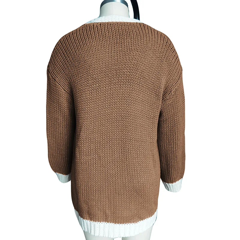 Women Winter Cardigan Sweater Color Patchwork Casual Office Female Cardigan Outwear Long Sleeve Sweater 2021 Autumn Coat New
Women Winter Cardigan Sweater Color Patchwork Casual Office Female Cardigan Outwear Long Sleeve Sweater 2021 Autumn Coat New