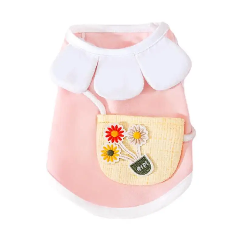 Pet Clothes Petal Collared Puppy Dog Clothes with Small Daisy Print Backpack Dog Vest for Spring and Autumn
Pet Clothes Petal Collared Puppy Dog Clothes with Small Daisy Print Backpack Dog Vest for Spring and Autumn