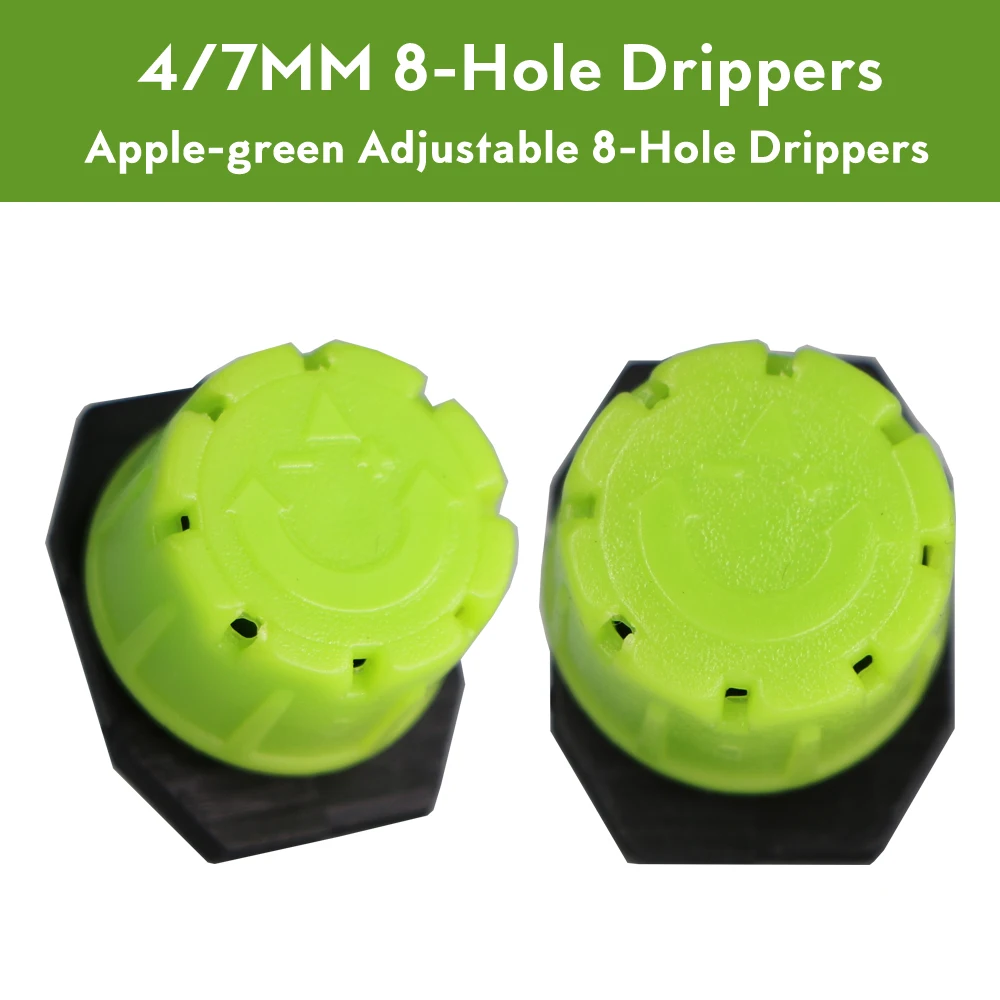 BRADMOYU 30-1000PCS 4/7mm Green Adjustable 8-Hole Drippers Garden Micro Emitter Mini Irrigation Nozzle Adjustable Sprayer Nozzle
BRADMOYU 30-1000PCS 4/7mm Green Adjustable 8-Hole Drippers Garden Micro Emitter Mini Irrigation Nozzle Adjustable Sprayer Nozzle