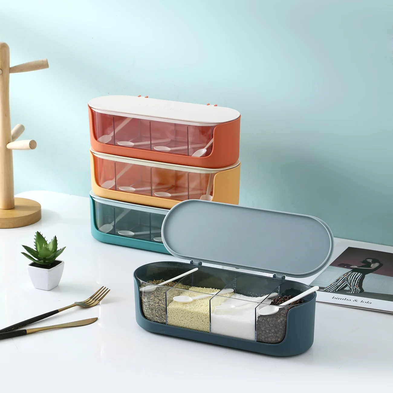 Seasoning Box Set Combination Kitchen Condiment Storage Box Salt MSG Seasoning Jars Kitchen Storage Small Containers with Lids
Seasoning Box Set Combination Kitchen Condiment Storage Box Salt MSG Seasoning Jars Kitchen Storage Small Containers with Lids