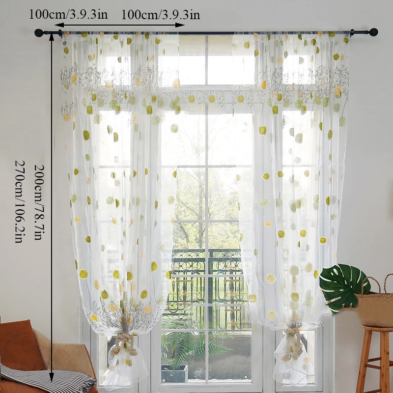 Polyester Curtain Decorative Pastoral Style Curtains Window Screening Dandelion Curtain Small Fresh One Slice Household Items
Polyester Curtain Decorative Pastoral Style Curtains Window Screening Dandelion Curtain Small Fresh One Slice Household Items