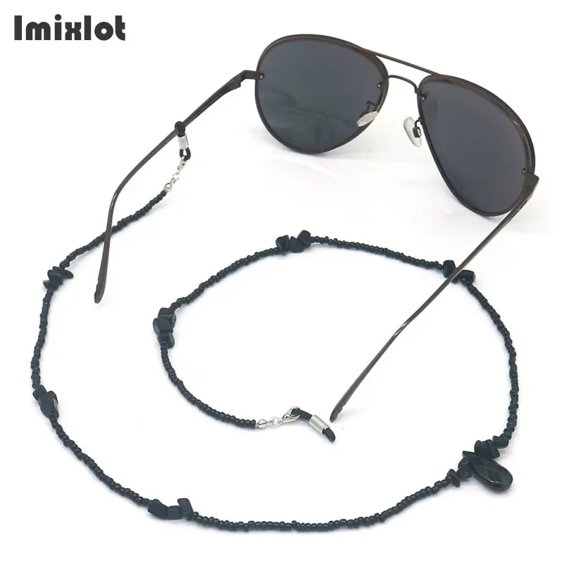 1PC Fashion Irregular Stone Beads Glasses Chain Black Beaded Eyeglass Lanyard Anti Slip Sunglasses Strap Spectacles Cord Holder
1PC Fashion Irregular Stone Beads Glasses Chain Black Beaded Eyeglass Lanyard Anti Slip Sunglasses Strap Spectacles Cord Holder
