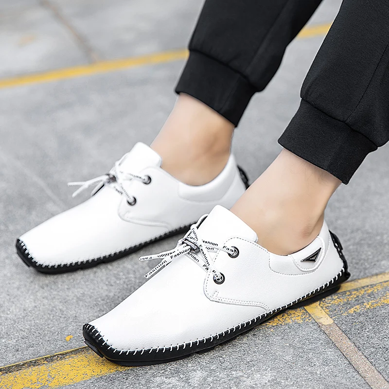 Nine o'clock Quality Men's Driving Shoes Handmade Flats Male Non-slip Sneakers Casual Breathable Leather Soft Lace-up Footwear
Nine o'clock Quality Men's Driving Shoes Handmade Flats Male Non-slip Sneakers Casual Breathable Leather Soft Lace-up Footwear