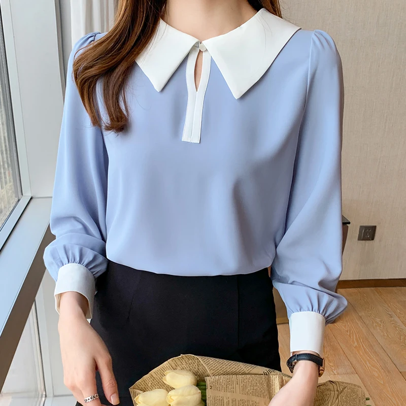 Peter Pan Collar Pullover Shirt Women 2021 Autumn Tops Mujer Puff Sleeve Sweet Woman Clothes Chiffon Blouse Chemisier Femme Chic
Peter Pan Collar Pullover Shirt Women 2021 Autumn Tops Mujer Puff Sleeve Sweet Woman Clothes Chiffon Blouse Chemisier Femme Chic