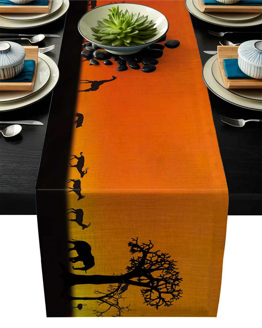 Twilight Africa Table Runners For Wedding Party Decoration Modern Placemats Coaster Table Runner Home Decor
Twilight Africa Table Runners For Wedding Party Decoration Modern Placemats Coaster Table Runner Home Decor