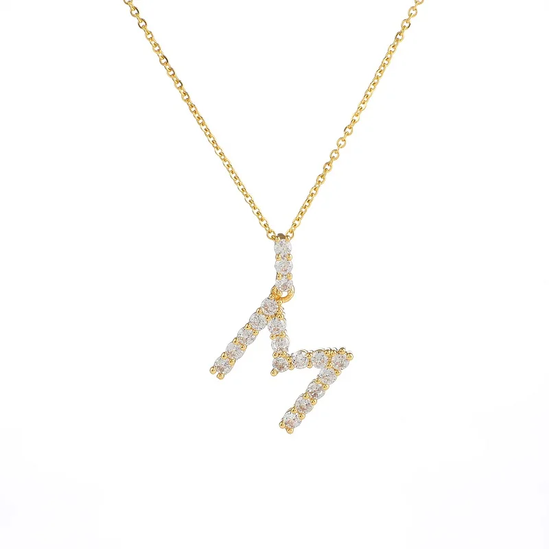 Necklace-Pendant simple A-Z letter alphabet necklace hip hop copper white cubic zirconia 18K gold initial name necklace jewelry
Necklace-Pendant simple A-Z letter alphabet necklace hip hop copper white cubic zirconia 18K gold initial name necklace jewelry