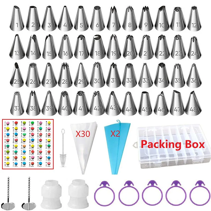 With Numbered 92-piece Decorating Mouth Set Baking Tools Decorating Bag Silicone Cable Tie Korean Decorating Mouth Kit
With Numbered 92-piece Decorating Mouth Set Baking Tools Decorating Bag Silicone Cable Tie Korean Decorating Mouth Kit