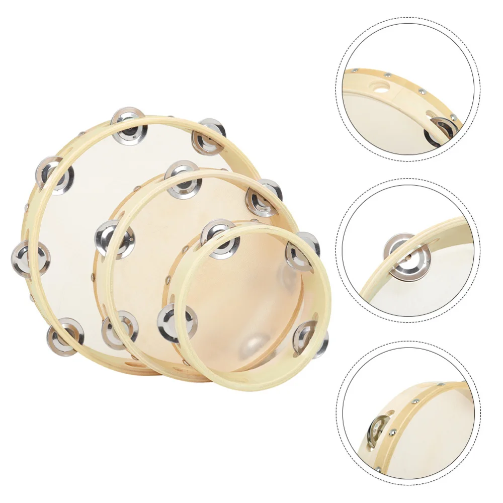 3Pcs Jingles Tambourines Portable Bell Drums Percussion Musical Educational Toys
3Pcs Jingles Tambourines Portable Bell Drums Percussion Musical Educational Toys