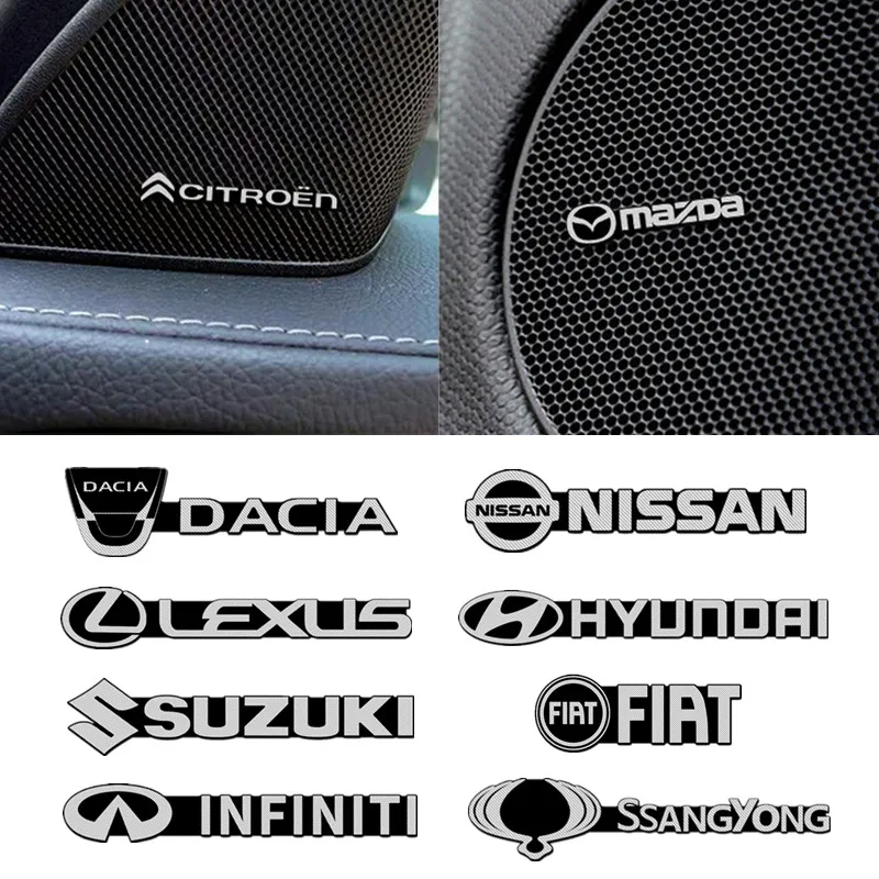 4 шт. алюминиевые 3d эмблемы для динамиков Opel Renault Audi A4 Alfa Romeo Toyota Corolla Camry|Наклейки на