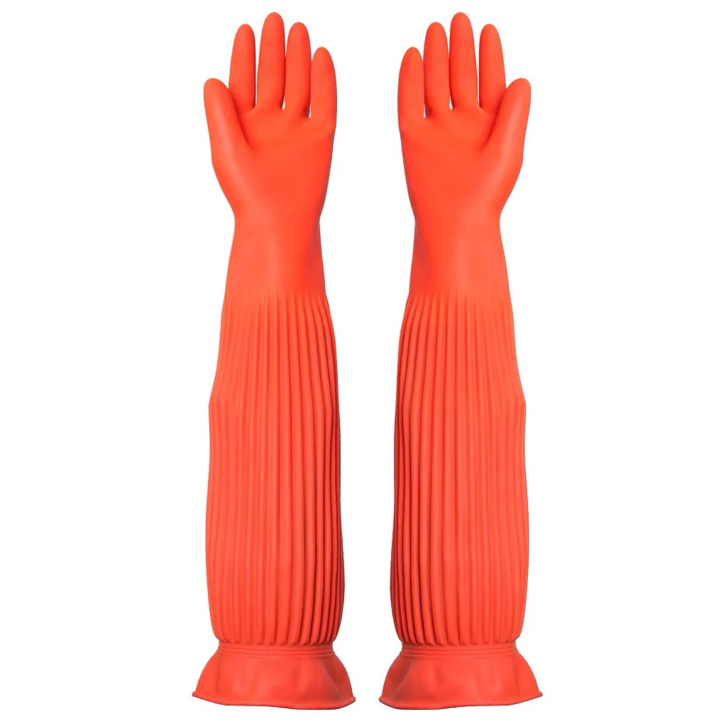 56CM Waterproof Household Gloves Warm Dishwashing Glove Water Dust Stop Cleaning Long Rubber Gloves Housework Kitchen Tools
56CM Waterproof Household Gloves Warm Dishwashing Glove Water Dust Stop Cleaning Long Rubber Gloves Housework Kitchen Tools
