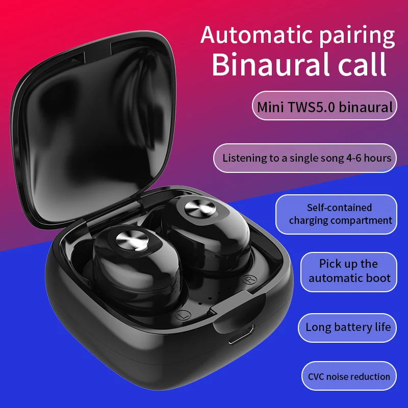 TWS Bluetooth 5.0 Wireless Stereo Earphones Earbuds In-ear Noise Reduction Waterproof Headphone Headset With Charging Case
TWS Bluetooth 5.0 Wireless Stereo Earphones Earbuds In-ear Noise Reduction Waterproof Headphone Headset With Charging Case