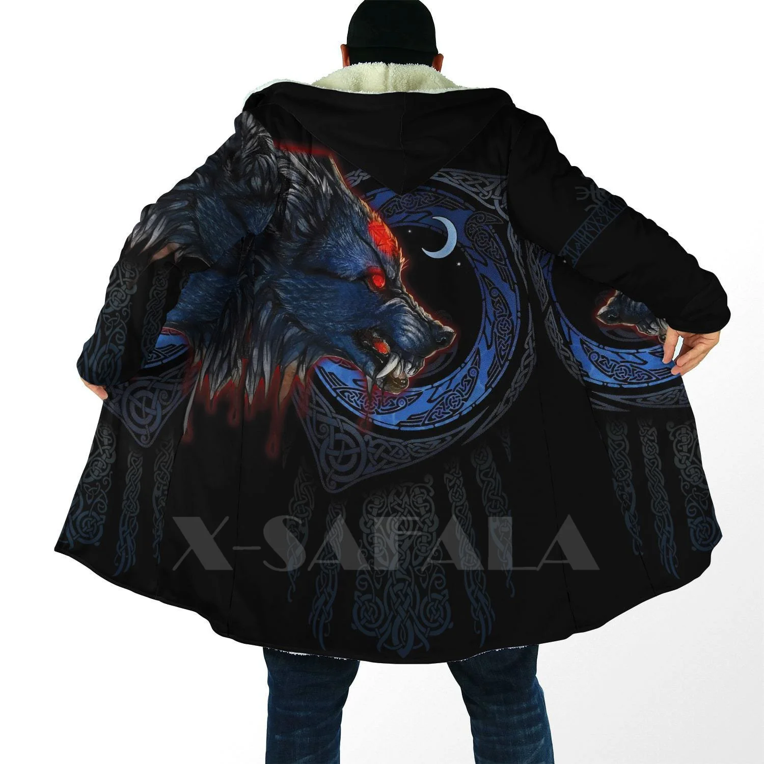 Night Wolf Viking Tattoo Print Thick Warm Hooded Cloak for Men Overcoat Coat Windproof Fleece Cape Coat Robe Hooded Blanket-8
Night Wolf Viking Tattoo Print Thick Warm Hooded Cloak for Men Overcoat Coat Windproof Fleece Cape Coat Robe Hooded Blanket-8