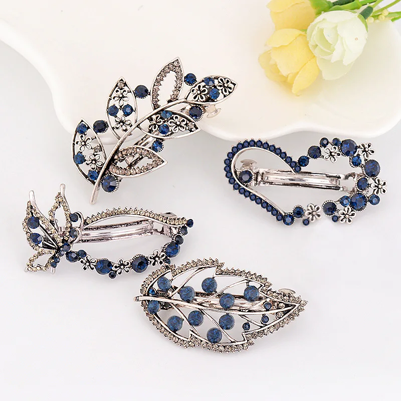 Retro Women Hairpins Shiny Rhinestone Heart Leaf Shape Hair Clips Barrettes for Lady Elegant Crystal Duck Clip Hair Pins Jewelry
Retro Women Hairpins Shiny Rhinestone Heart Leaf Shape Hair Clips Barrettes for Lady Elegant Crystal Duck Clip Hair Pins Jewelry