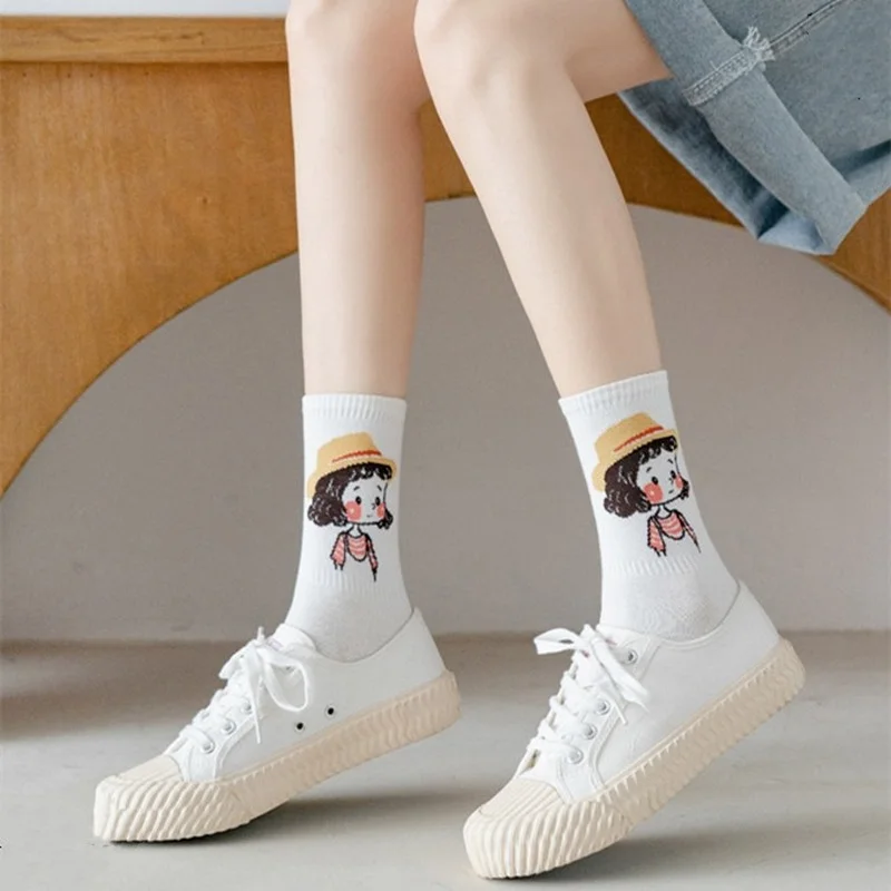 Модные женские носки, милые Мультяшные однотонные черные, белые носки, женские повседневные мягкие дышащие носки в стиле Харадзюку в стиле ... 
Модные женские носки, милые Мультяшные однотонные черные, белые носки, женские повседневные мягкие дышащие носки в стиле Харадзюку в стиле ...