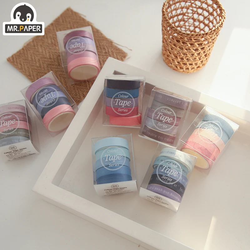 Mr.Paper 5 Pcs/box 8 Designs Colour Tape Series Ins Style Scrapbook Washi Tape Hand Account DIY Decoration Stickers Materials
Mr.Paper 5 Pcs/box 8 Designs Colour Tape Series Ins Style Scrapbook Washi Tape Hand Account DIY Decoration Stickers Materials