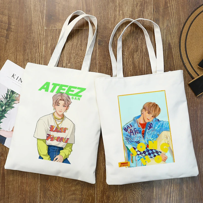 Korea Ulzzang Shopper Bag ATEEZ Kpop Korean Style Hip Hop Hipster Cartoon Print Shopping Bags Canvas Tote Bag Pacakge Hand Bag
Korea Ulzzang Shopper Bag ATEEZ Kpop Korean Style Hip Hop Hipster Cartoon Print Shopping Bags Canvas Tote Bag Pacakge Hand Bag