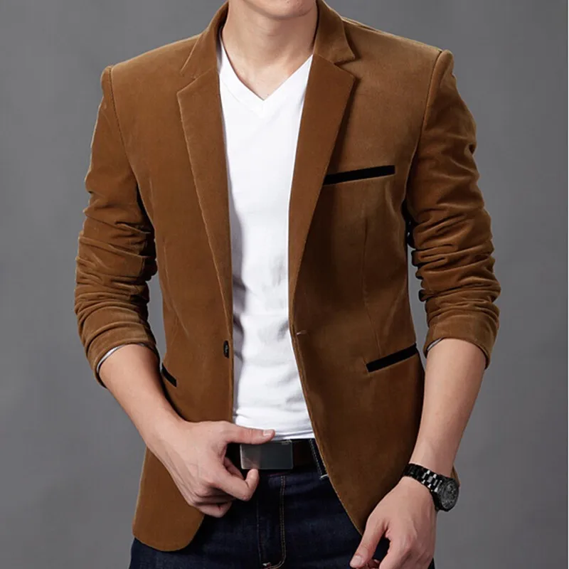 Fall Winter Gold Velvet Blazer High Quality Slim Fit Suit Jacket Fashion Casual Men Groom Singer Costume Formal Evening Dress
Fall Winter Gold Velvet Blazer High Quality Slim Fit Suit Jacket Fashion Casual Men Groom Singer Costume Formal Evening Dress