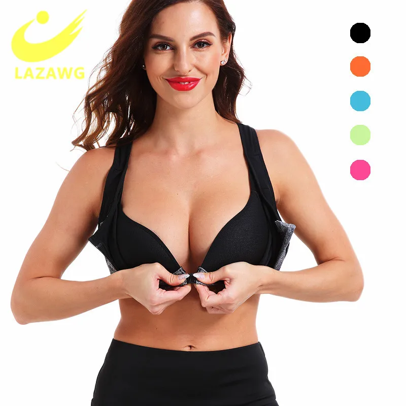 LAZAWG Women Sports Bras Push Up Workout Front Zipper Yoga Bra Shirts Gym Crop Top Fitness Shockproof Brassiere Vest Tank Top
LAZAWG Women Sports Bras Push Up Workout Front Zipper Yoga Bra Shirts Gym Crop Top Fitness Shockproof Brassiere Vest Tank Top