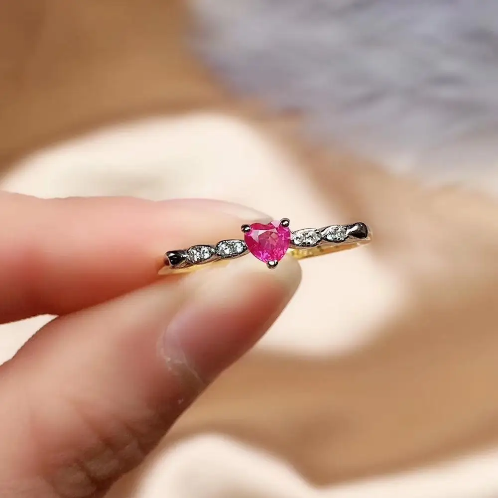 lovely simple Slender heart Natural red ruby gem ring S925 silver natural gemstone ring girl women party gift fine jewelry
lovely simple Slender heart Natural red ruby gem ring S925 silver natural gemstone ring girl women party gift fine jewelry