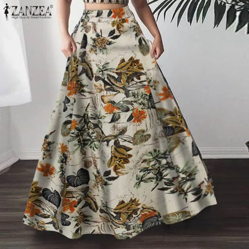 ZANZEA 2021 Elegant Spring Skirts Women's Printed Sundress Casual High Waist Long Maxi Vestidos Female Zipper Floral Robe Femme
ZANZEA 2021 Elegant Spring Skirts Women's Printed Sundress Casual High Waist Long Maxi Vestidos Female Zipper Floral Robe Femme