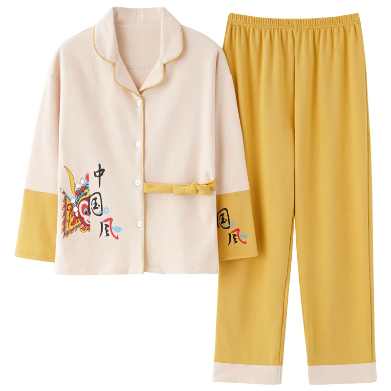 Autumn Cotton Couple Pajamas Set Sexy V-Neck Cardigan Women Pajamas Fashion Cartoon Chinese Style Men Women Homewear Sleepwear
Autumn Cotton Couple Pajamas Set Sexy V-Neck Cardigan Women Pajamas Fashion Cartoon Chinese Style Men Women Homewear Sleepwear