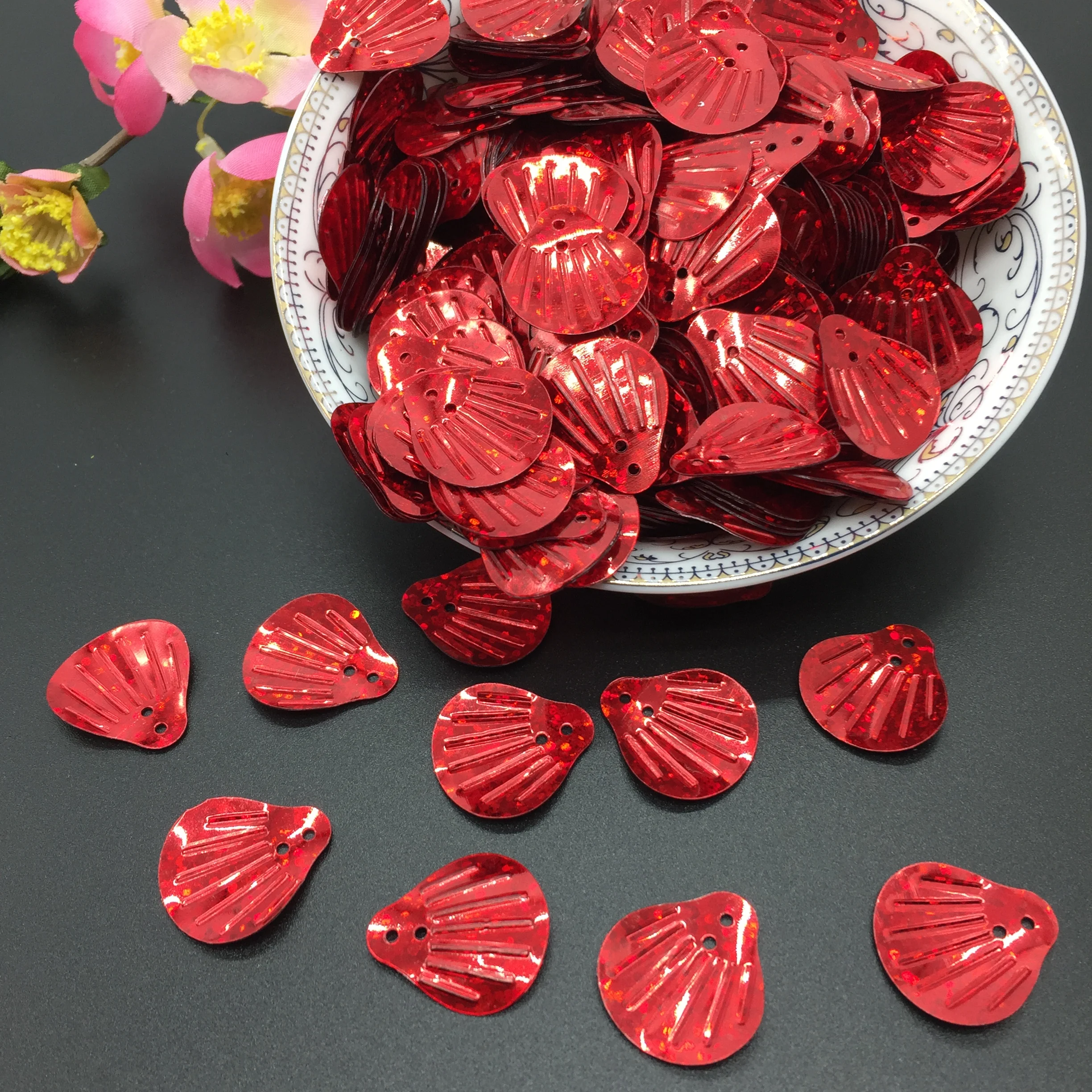 Большая оболочка 50 г 18 мм свободные блестки из ПВХ для рукоделия шитья аксессуары