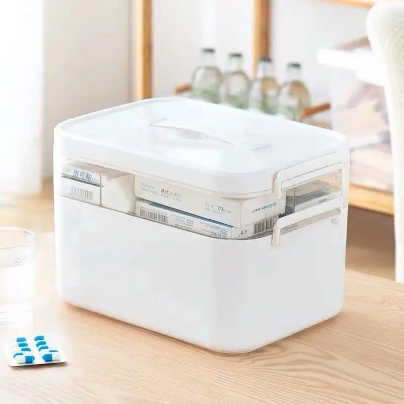 Household Storage Box Portable First Aid Double-layer Finishing Storage Box Portable Large-capacity Layered Medicine Storage Box
Household Storage Box Portable First Aid Double-layer Finishing Storage Box Portable Large-capacity Layered Medicine Storage Box