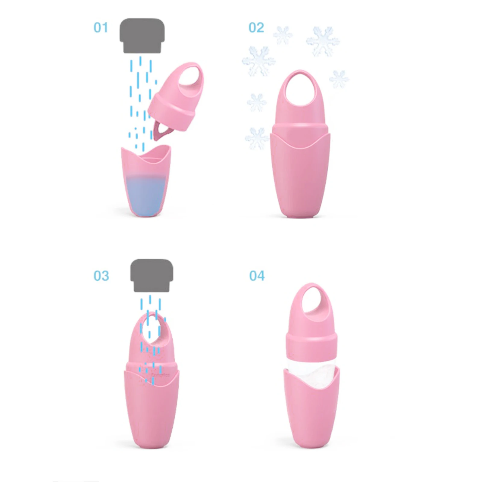 2 шт./компл. ледяное охлаждение массажные чашки холодный массаж ролик для