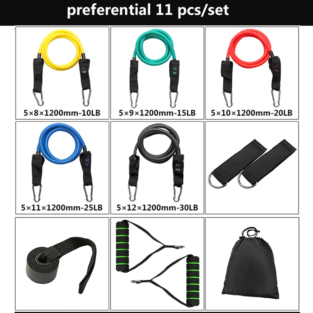 11 Pcs Resistance Bands Set Fitness Bands Resistance Gym Equipment Exercise Bands Pull Rope Fitness Elastic Training Expander
11 Pcs Resistance Bands Set Fitness Bands Resistance Gym Equipment Exercise Bands Pull Rope Fitness Elastic Training Expander