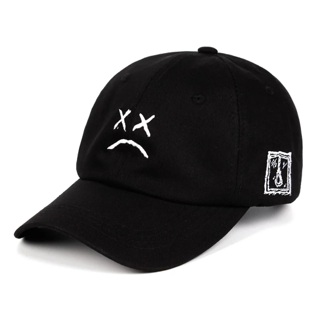 Women Fashion Men's Sad Face Baseball Caps Embroidery Men Singer Snapback Hip Hop Caps for Boys Golf Black Cotton Sun Dad Hat
Women Fashion Men's Sad Face Baseball Caps Embroidery Men Singer Snapback Hip Hop Caps for Boys Golf Black Cotton Sun Dad Hat
