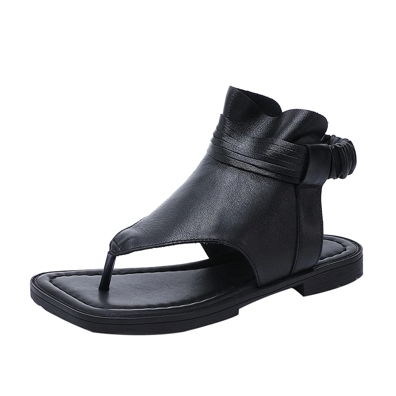 Wo'men Flip Flops Flat Sandals, Top Layer Cowhide Soft Sole Solid Color High-Top Sandals
Wo'men Flip Flops Flat Sandals, Top Layer Cowhide Soft Sole Solid Color High-Top Sandals