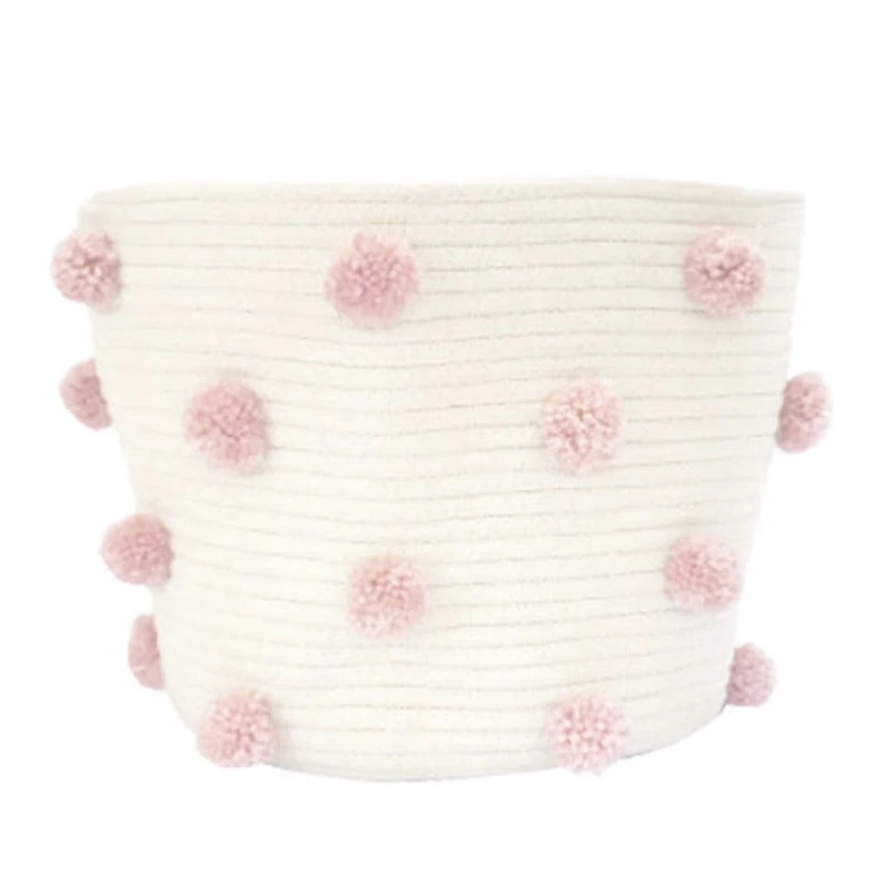 Cotton Rope Storage Baskets 12" x 12" Woven Baby Cute Pompoms Orangizer Bins for Laundry, Toys, Cloths, Home Photography
Cotton Rope Storage Baskets 12" x 12" Woven Baby Cute Pompoms Orangizer Bins for Laundry, Toys, Cloths, Home Photography