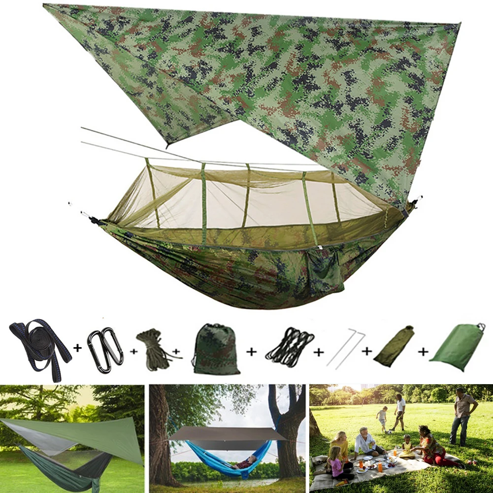 Outdoor Camping Waterproof Anti-Mosquito Hammock Sky Screen Canopy Hammock Aerial Swing Hammock Two People 260*140cm Hammock
Outdoor Camping Waterproof Anti-Mosquito Hammock Sky Screen Canopy Hammock Aerial Swing Hammock Two People 260*140cm Hammock