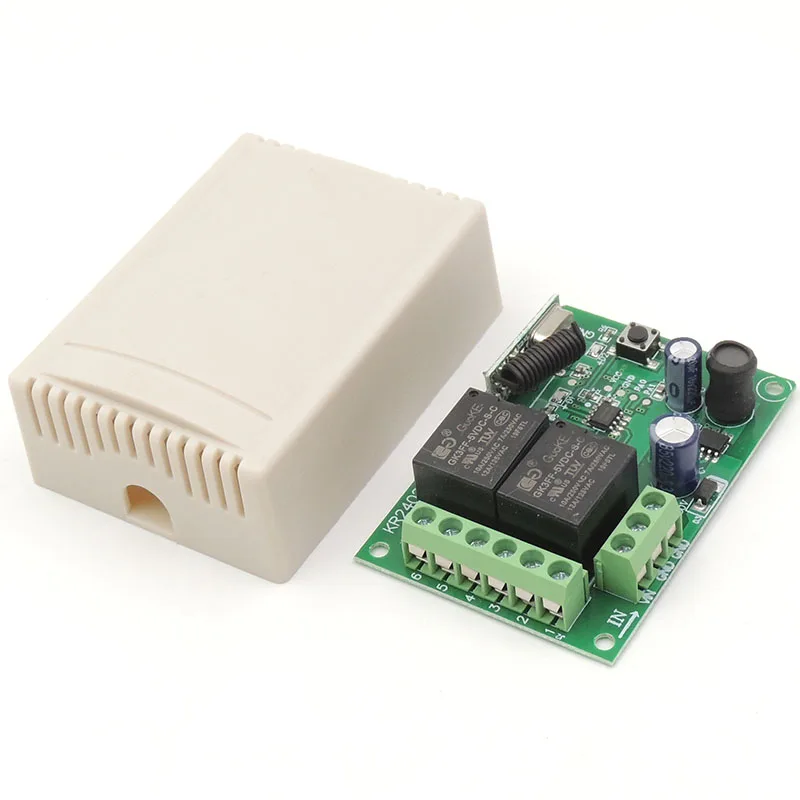 433 МГц беспроводной универсальный пульт дистанционного управления DC 12 В 24 В 2CH радиочастотный релейный приемник и передатчик для контроллера гаража и ворот
433 МГц беспроводной универсальный пульт дистанционного управления DC 12 В 24 В 2CH радиочастотный релейный приемник и передатчик для контроллера гаража и ворот